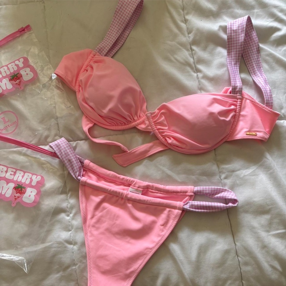 Strawberry Milk Mob Pink Bikini Set